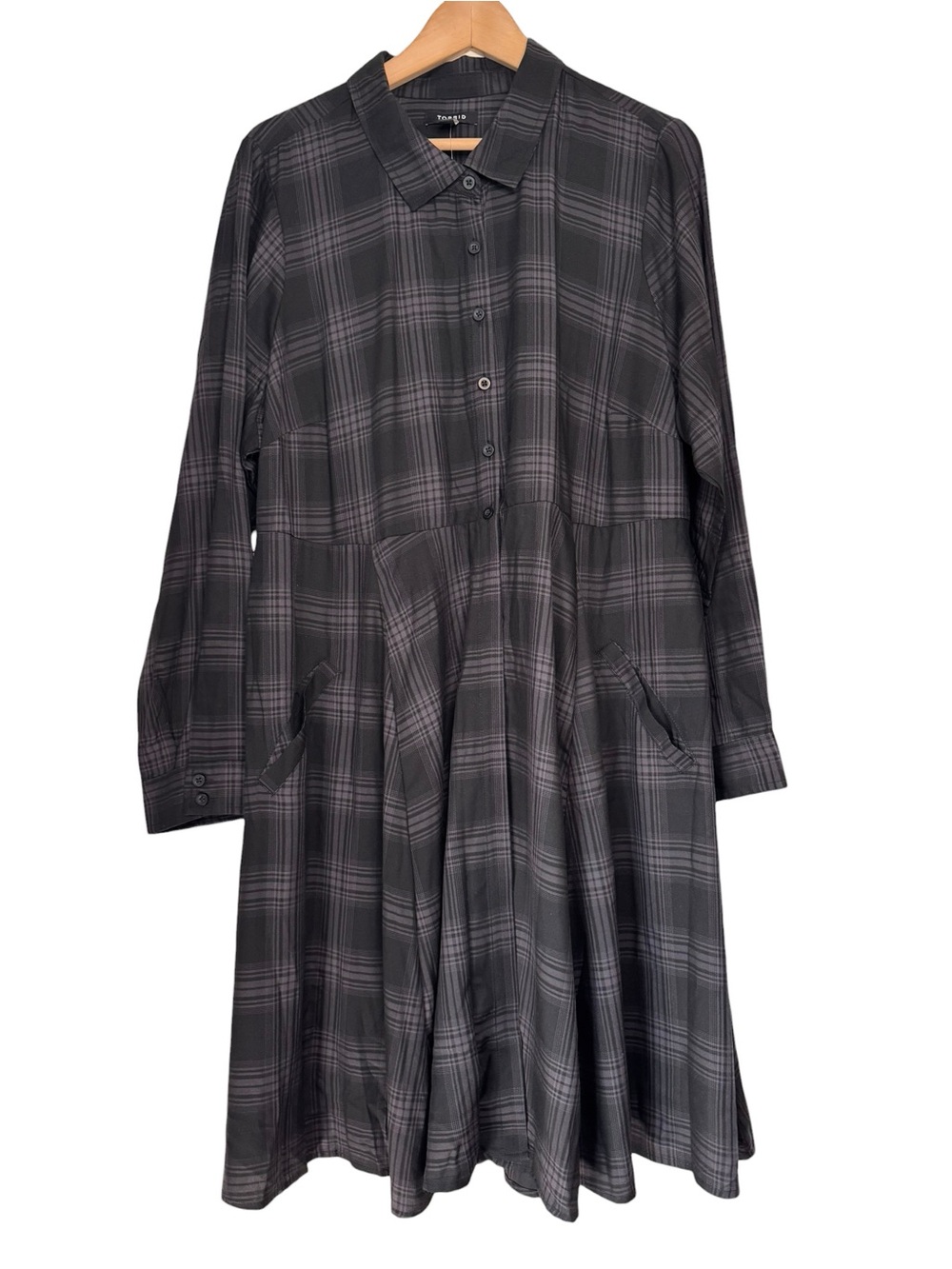 Torrid Shadow Plaid Kimono Jacket Size 1X NWT Long Sleeve Lightweight Layer